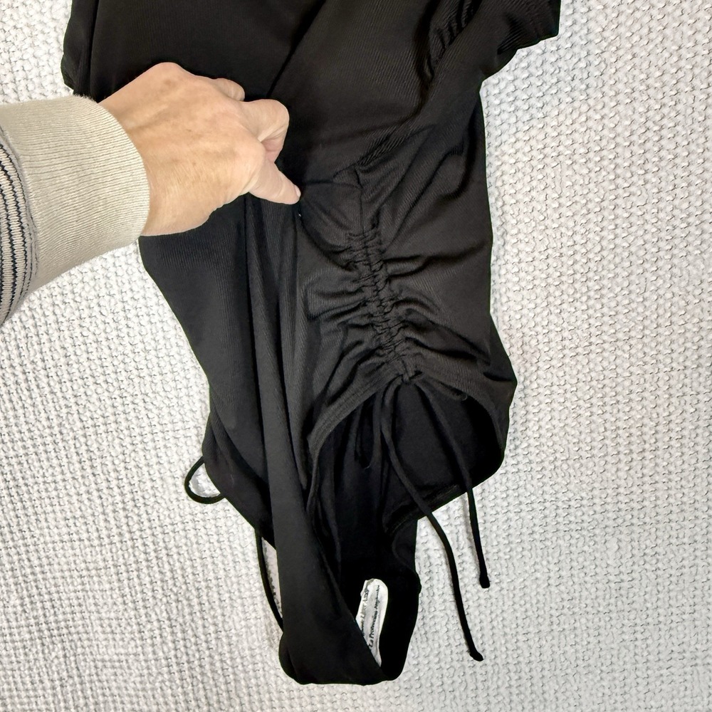 Shade & Shore Black One Piece Swimsuit XL New With Tags Flattering - Picture 3 of 14